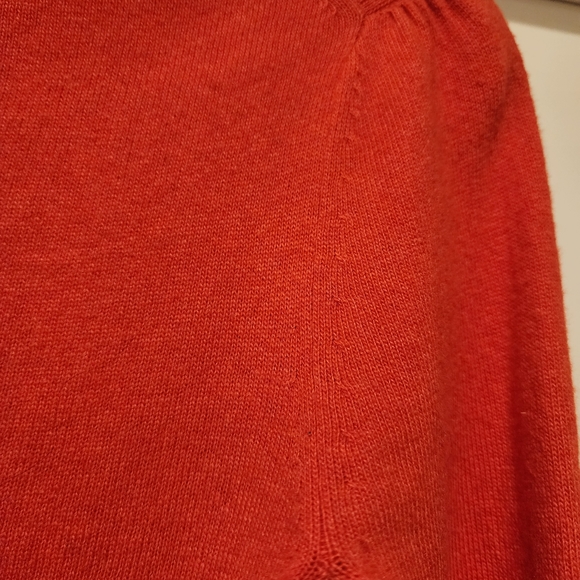 Banana Republic Italian Merino Wool Blend Sweater Orange Preppy Outdoors XS - Picture 10 of 13